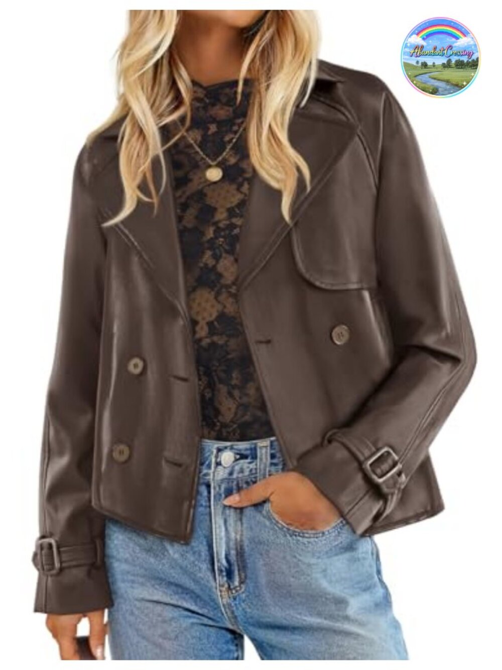 Faux Leather Moto Biker Jacket Button Down Long Sleeve Oversized